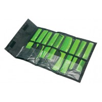 Набор расчесок DEWAL в черном чехле, салатовый, 9 шт арт.CO-9-Light Green