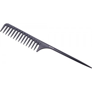 Гребень DEWAL NANO для длинных волос, антистатик, черный 28,5 см арт.CO-6106-NANO