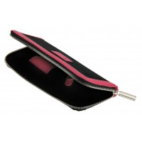 Футляр для ножниц DEWAL, полимерный материал, одинарный, черно-розовый 9х21см арт.GPT006A