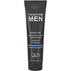 OLLIN PREMIER FOR MEN Шампунь для волос и тела освежающий 250мл/ Shampoo Hair&Body Refreshening