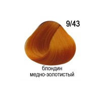 OLLIN COLOR 9/43 блондин медно-золотистый 60мл Перманентная крем-краска для волос