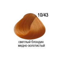 OLLIN COLOR 10/43 светлый блондин медно-золотистый 60мл Перманентная крем-краска для волос