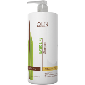 OLLIN BASIC LINE Шампунь для сияния и блеска с аргановым маслом 1000мл/ Argan Oil Shine & Brilliance